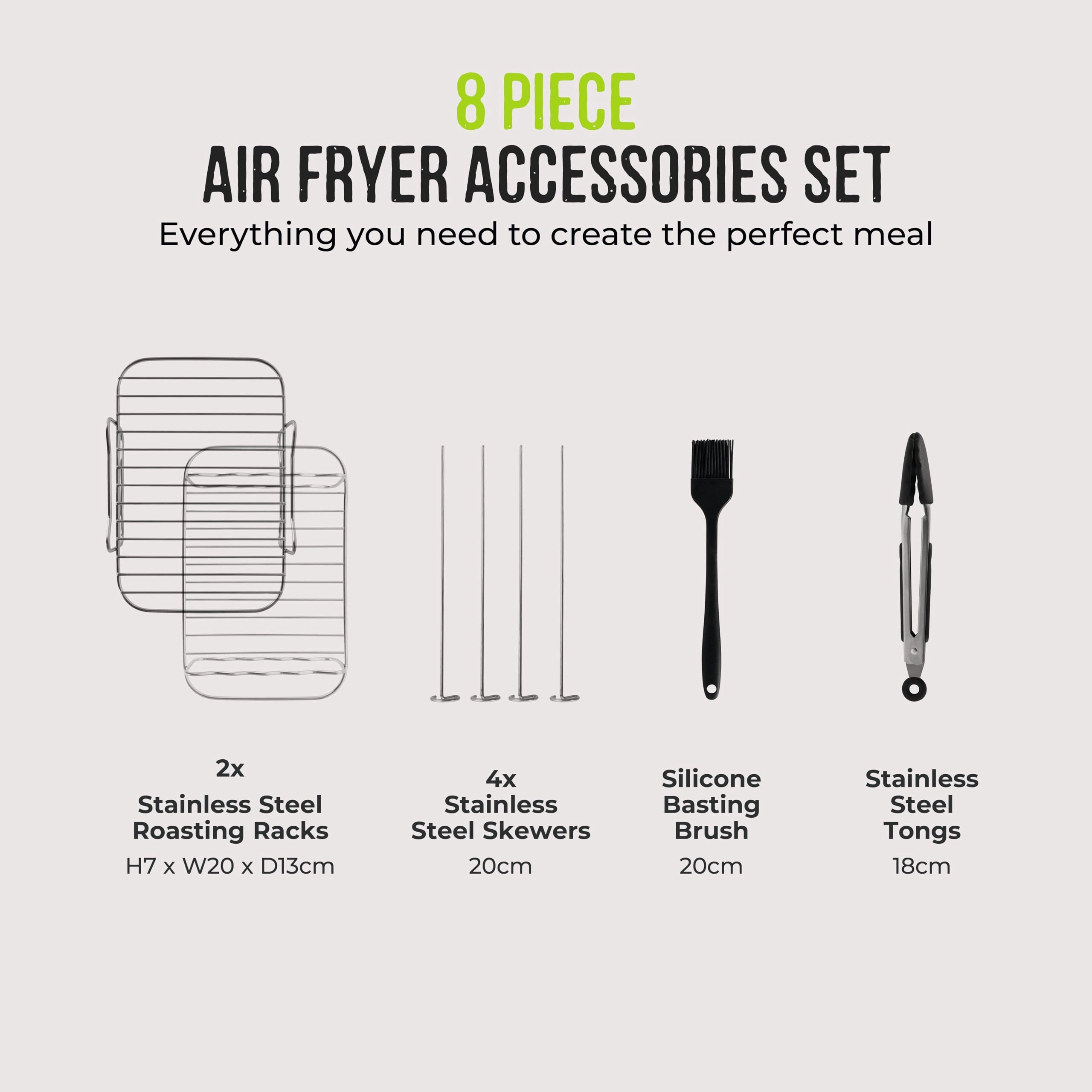 T843096 - Silicone Stainless Steel 8pc