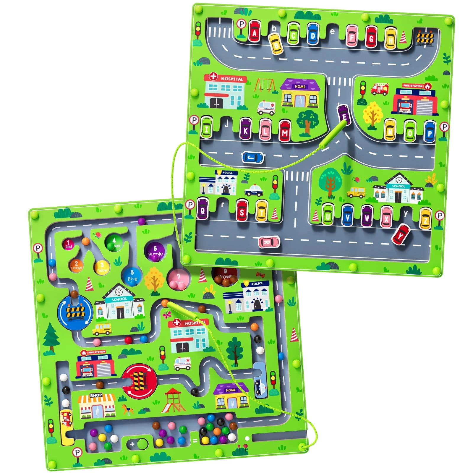 tymokcall Magnetic Maze Car Zoo - 3-5 Age