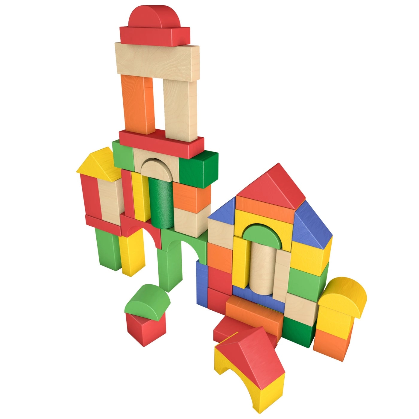 Bluejw Wooden Building Block Set - Truck Theme