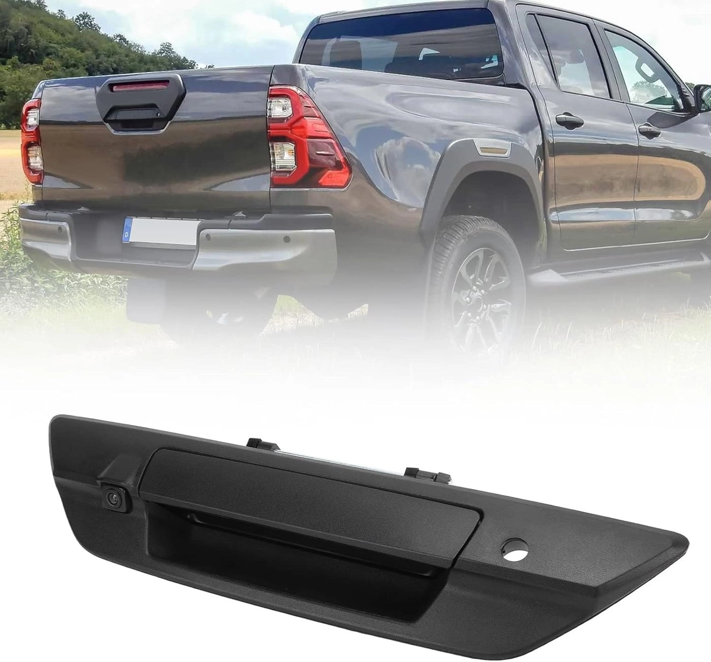Trunk Handle Backup Camera - 150-170° Wide Angle IP66 Waterproof Hilux 2017-2021
