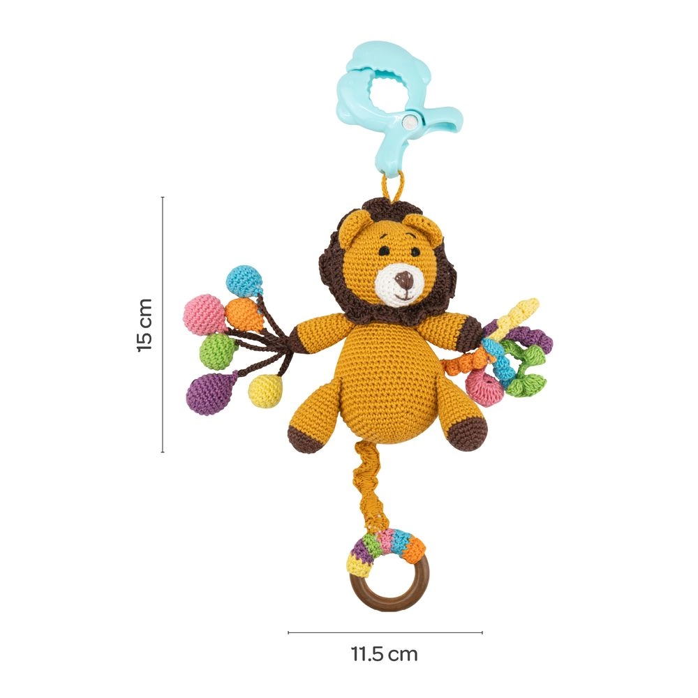 Crochet Ring Rattle Toy - Suitable for 0 month & above premium cotton yarn Tiger