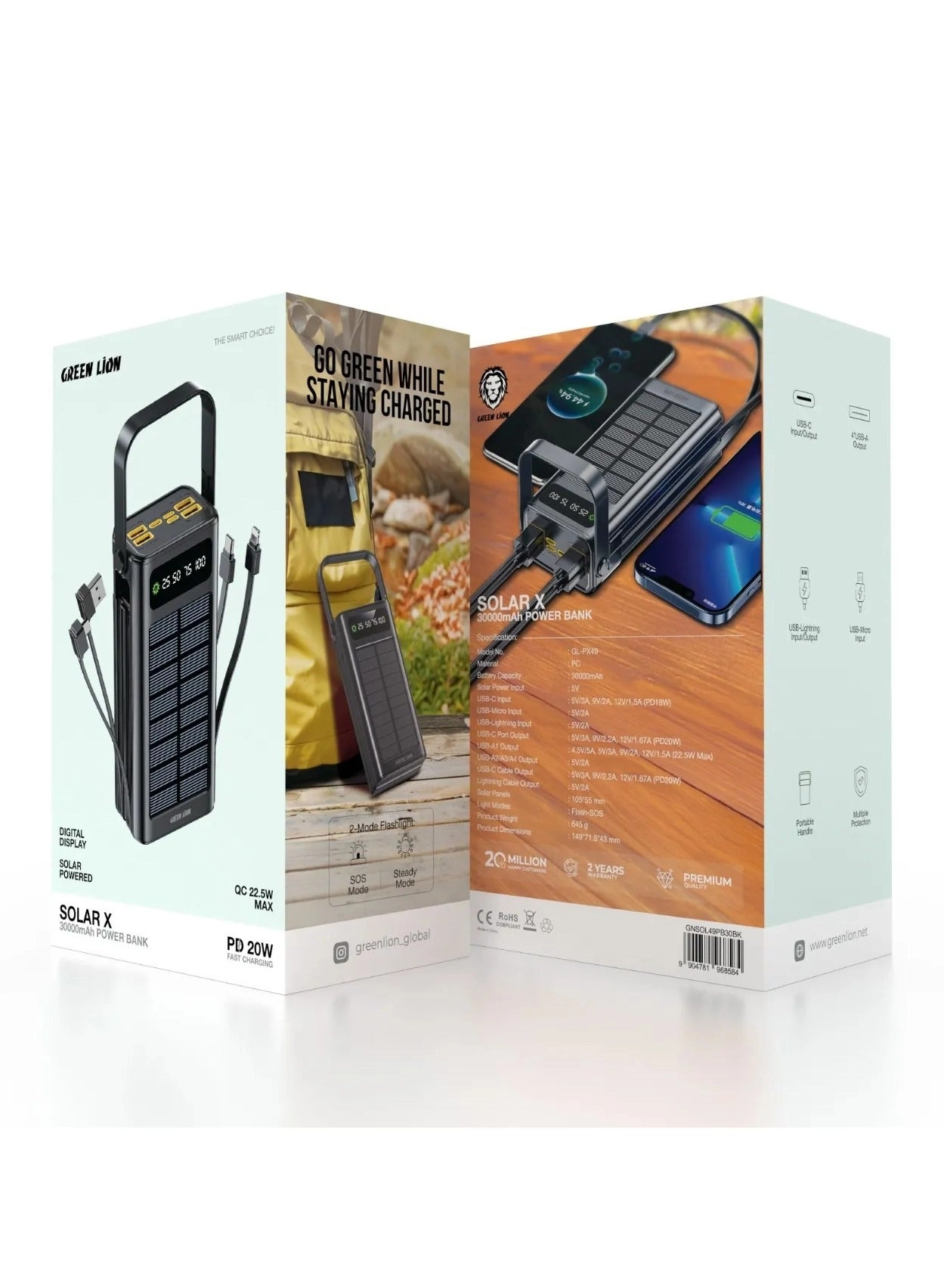 Solar X - 30000mAh 20W