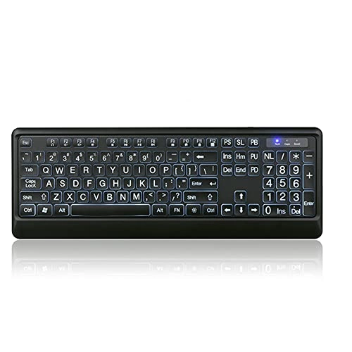 Ergonomic Large Font Print Keyboard - Qwert RF|usb