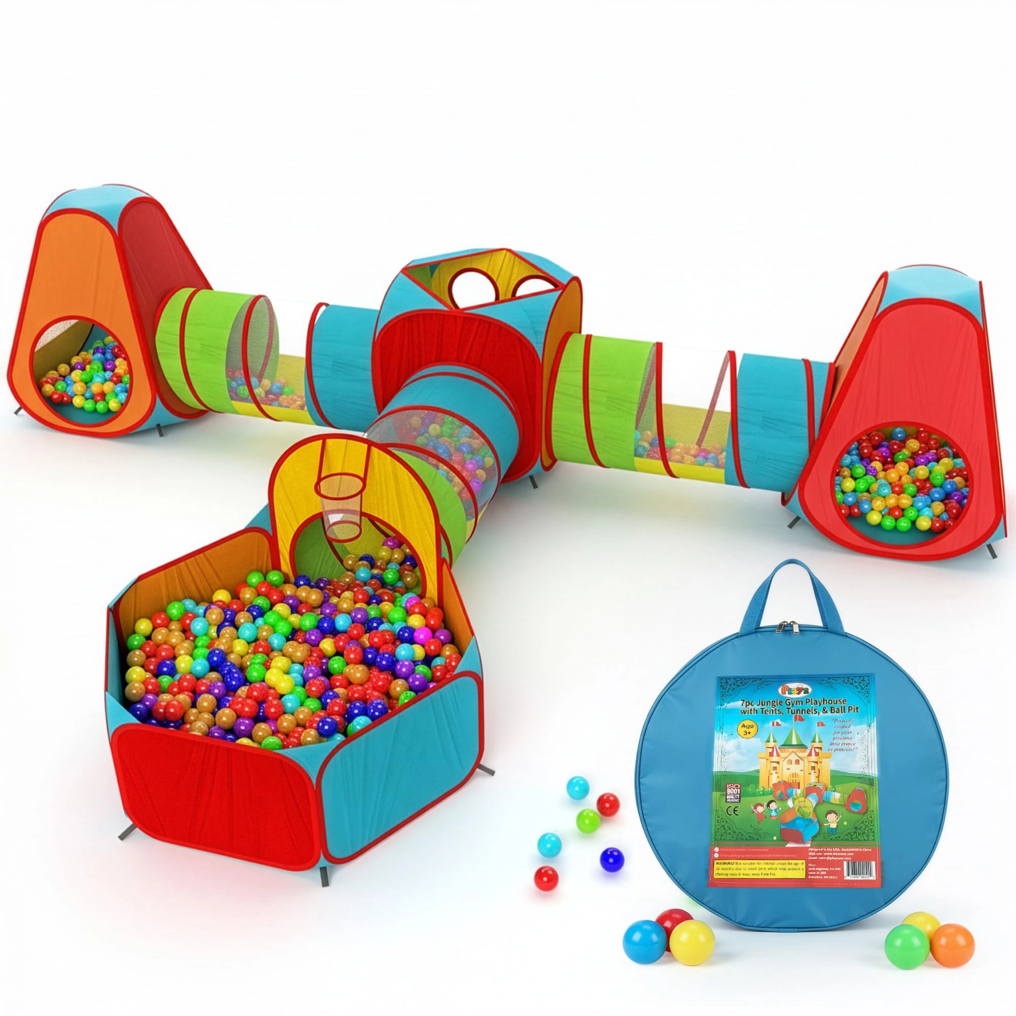 playZ Play Tent - 3 + Ball Pit - 1 + Play Tunnel - 3