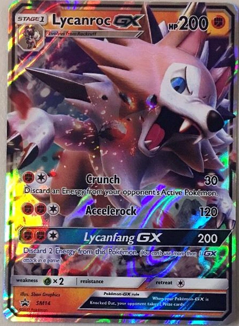 Pokmon Lycanroc GX - SM14 Foil Box Promo