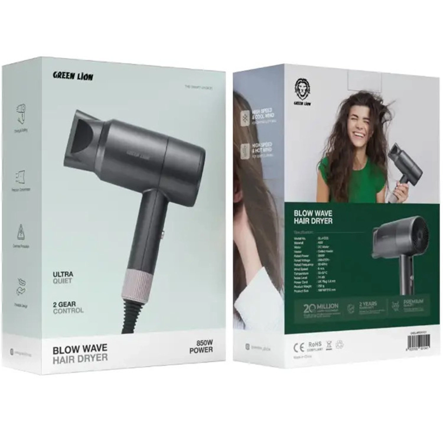 Blow Wave Hair Dryer - 850 W DC Motor