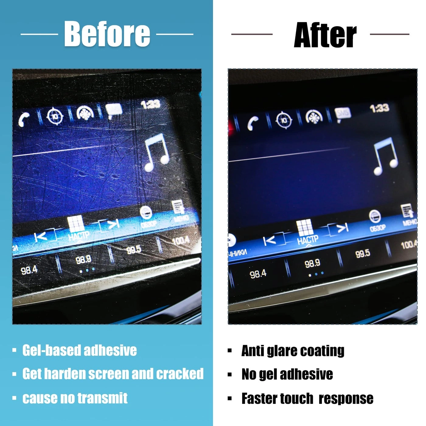 Touch Screen Display for CUE Infotainment System - Cadillac ATS CTS ELR Escalade SRX XTS 2013-2017