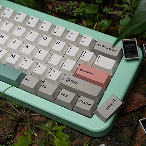 9009 Grey Beige Keycaps Set - ANSI/ISO Wired