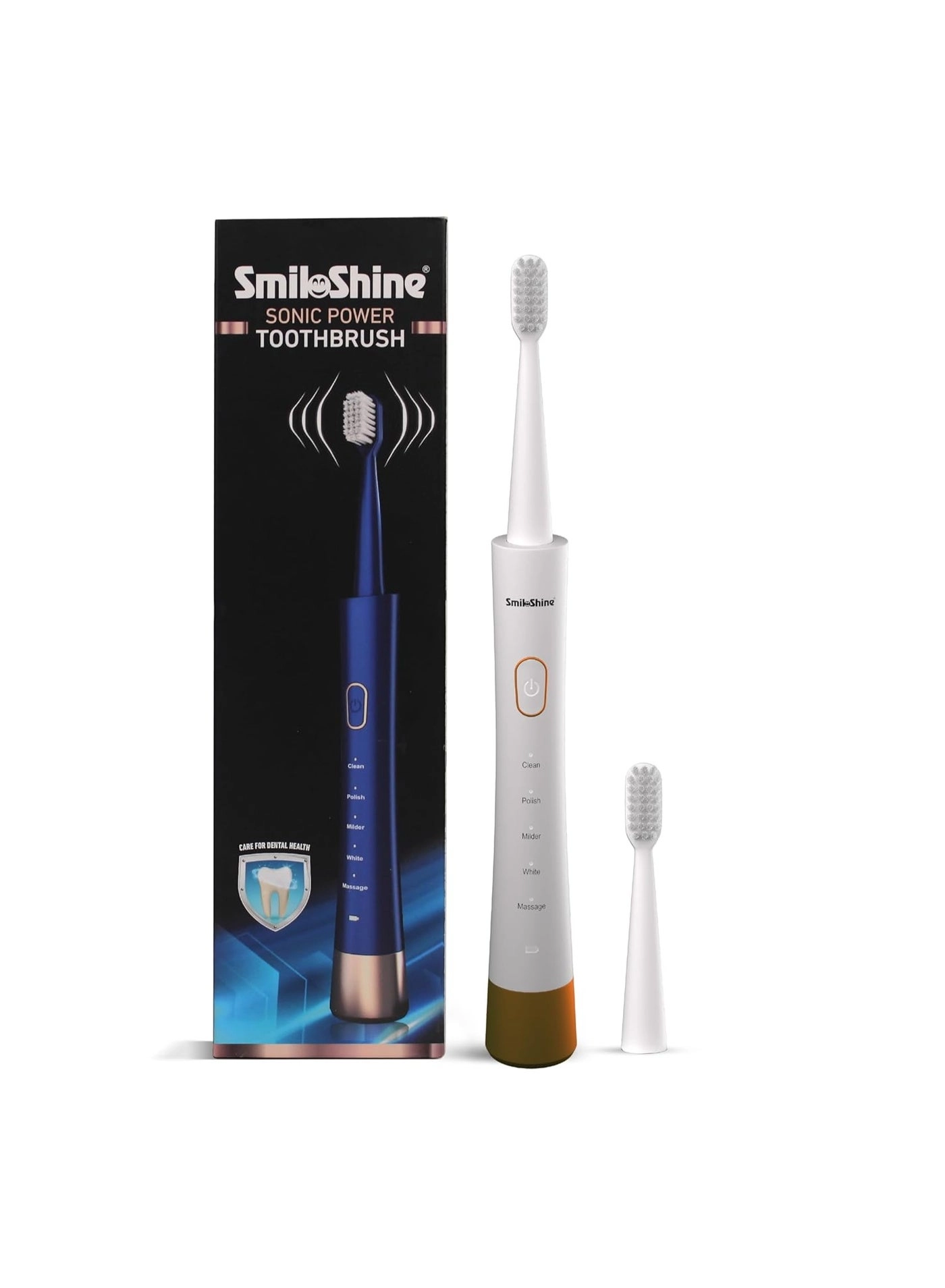 SmiloShine Sonic Power Electric Toothbrush - 31,000 strokes/min 5 Modes IPX7 Waterproof