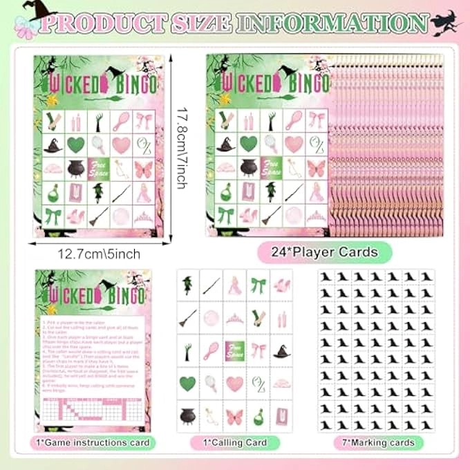 HALLOWEEN BINGO PLAYING CARDS - 24 PLAYER