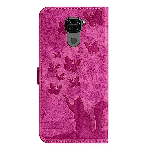 Cute Cat Case Wallet Embossed Flip Cover for Xiaomi Redmi Note 9