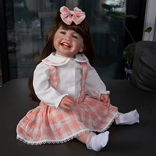 Rebirth Baby Doll - 48cm/58cm Silicone Limbs Cloth Body Panda Clothes Gift Set