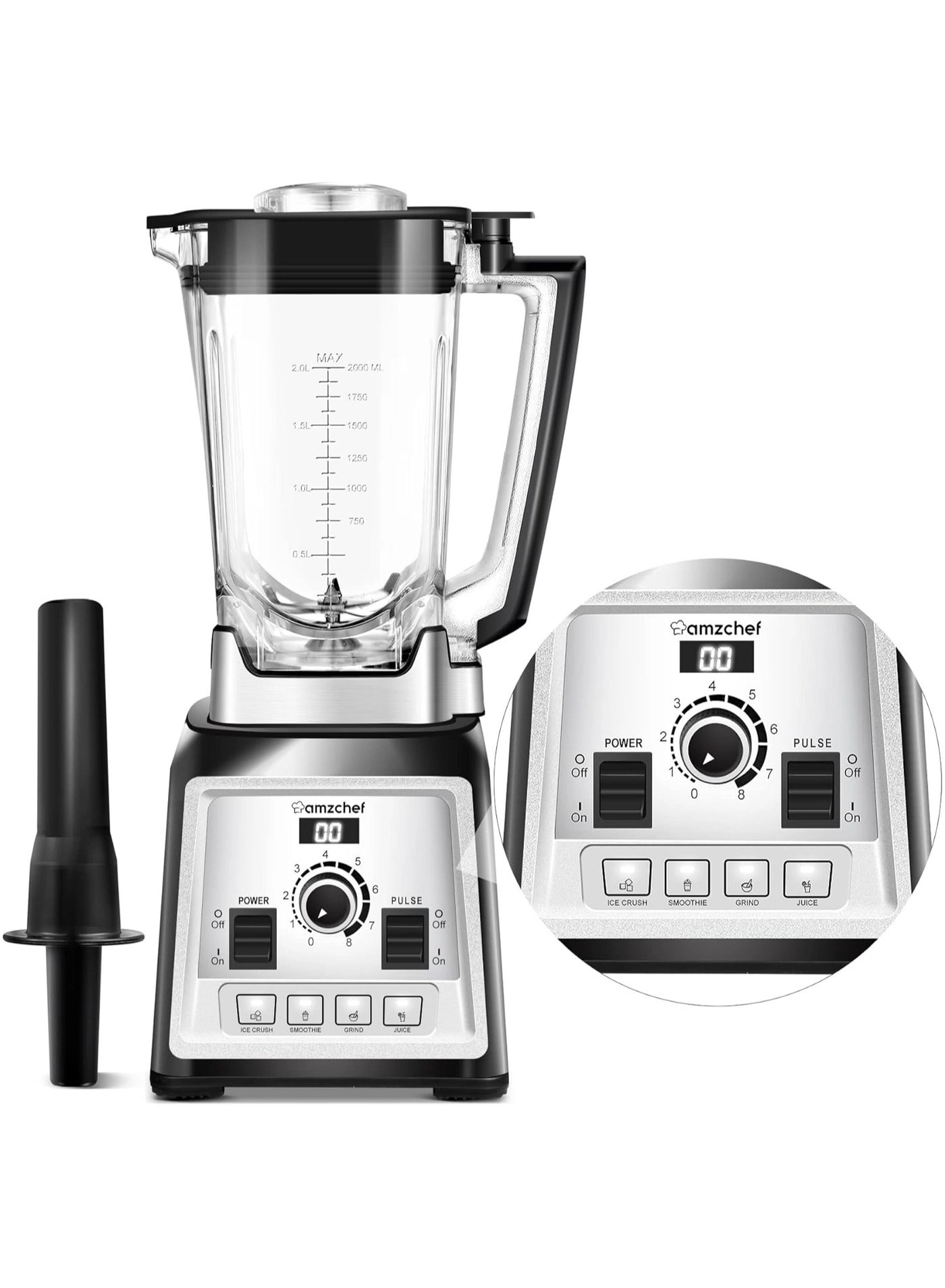 Amzchef Professional Blender - 2000W