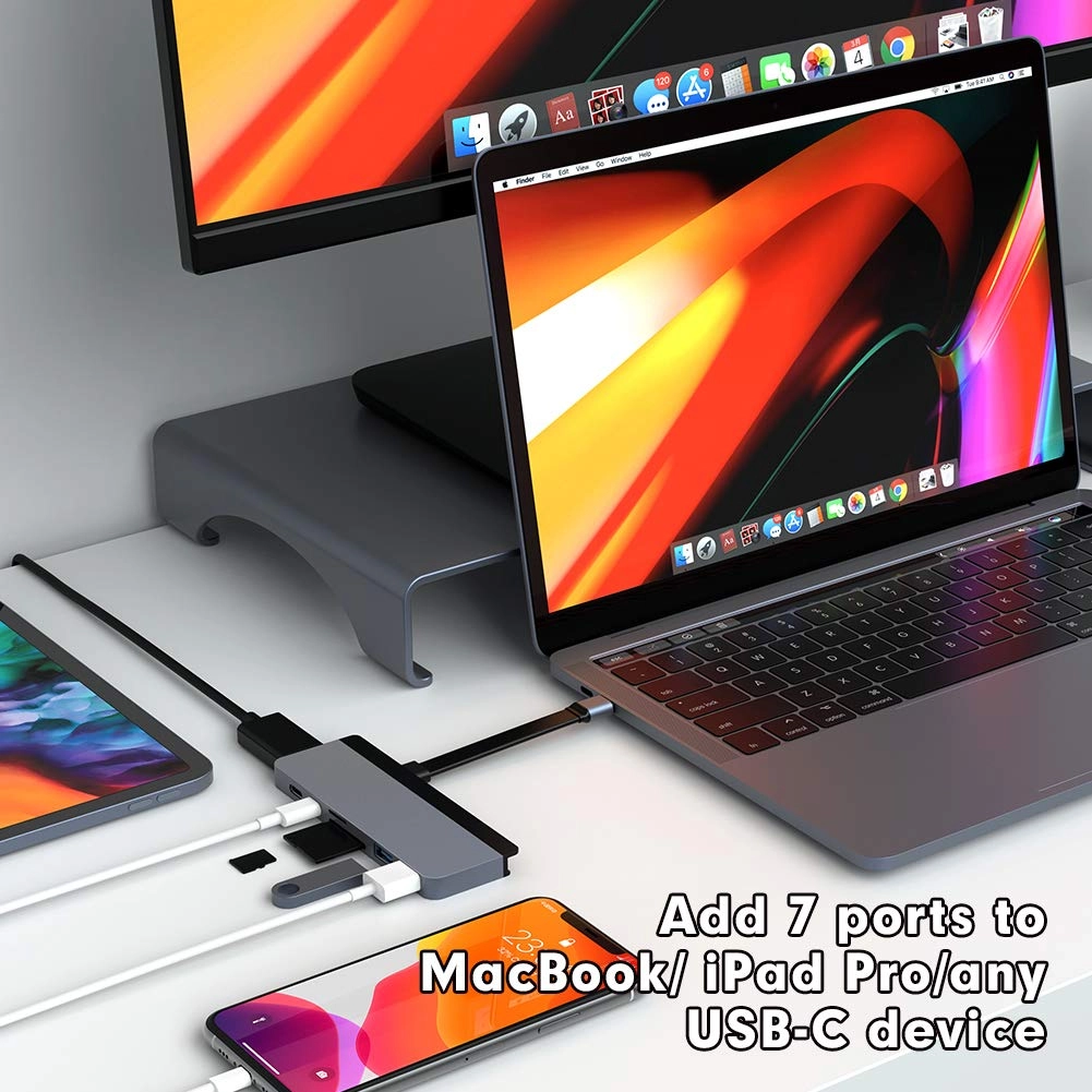 Hyperdrive Dual 4K HDMI 7 Port USB-C Hub