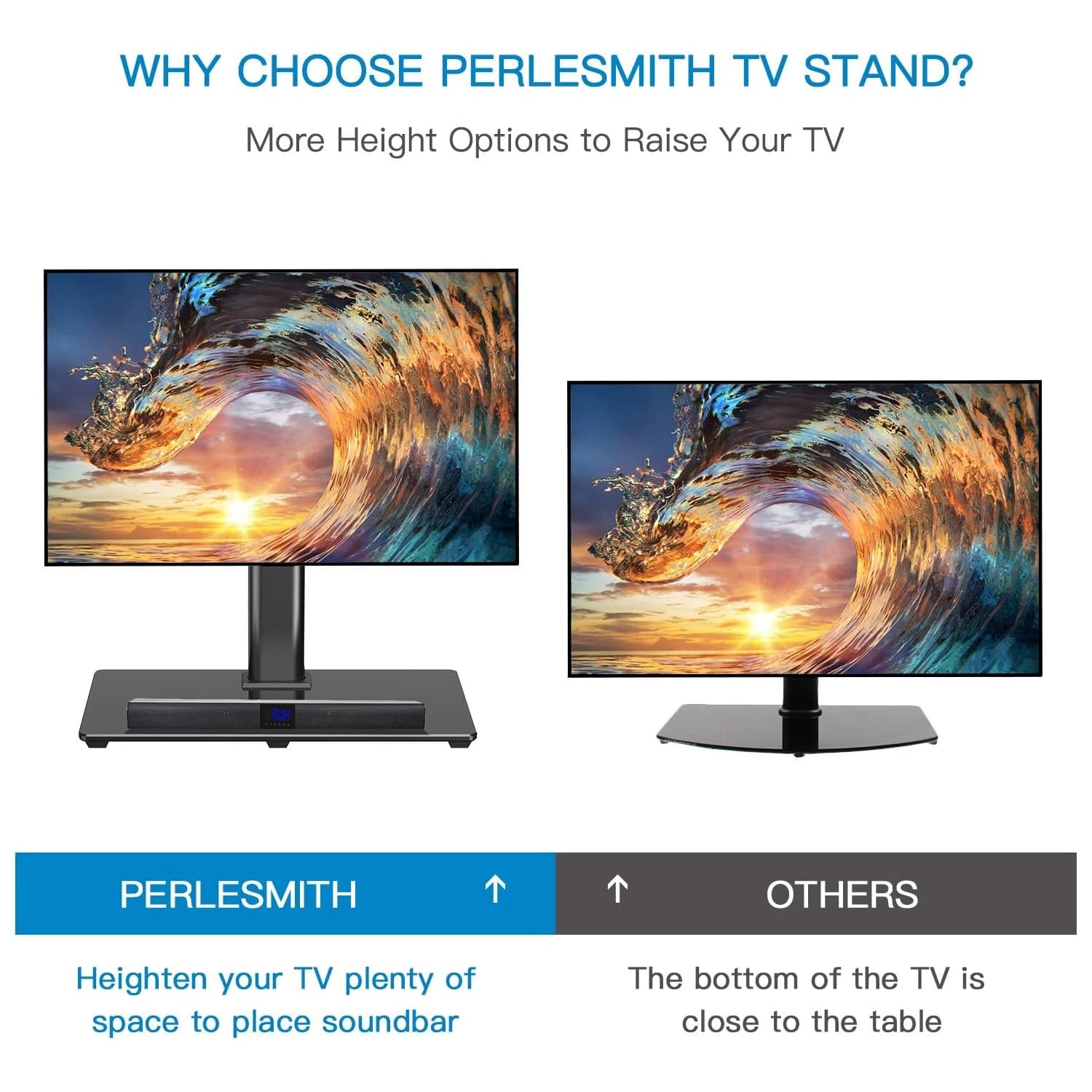 Table Top TV Stand - 22"-65" 110 pounds
