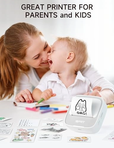 Portable Sticker Maker - Thermal Printer 1 Roll Sticker Paper Blue