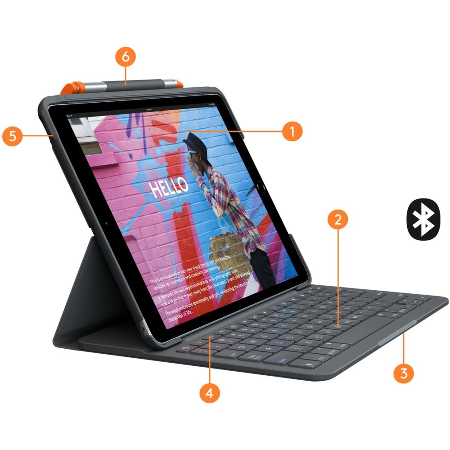 Keyboard Case with Pencil Holder for Ipad