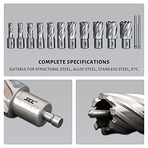 Annular Cutter Set - M2AL HSS 11pcs 7/16" to 1-1/16"