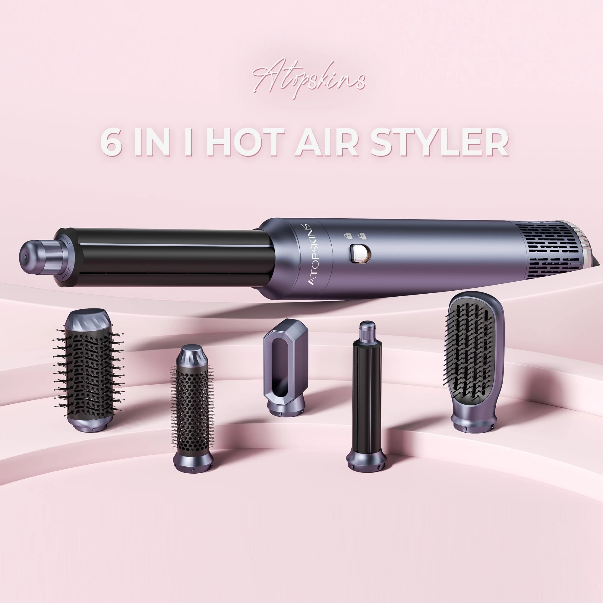 Air Styler - 6 in 1 Negative Ionic 3 Heat Settings