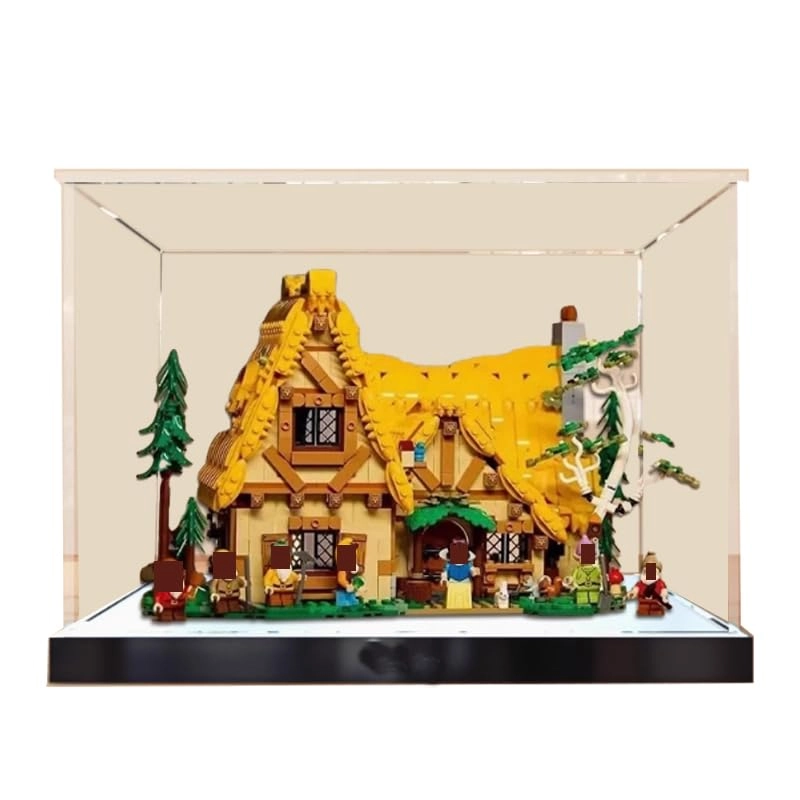 HCAEIOFJ Clear Acrylic Display Case - 43242 17.71x11.81x9.84in. High Black Bottom