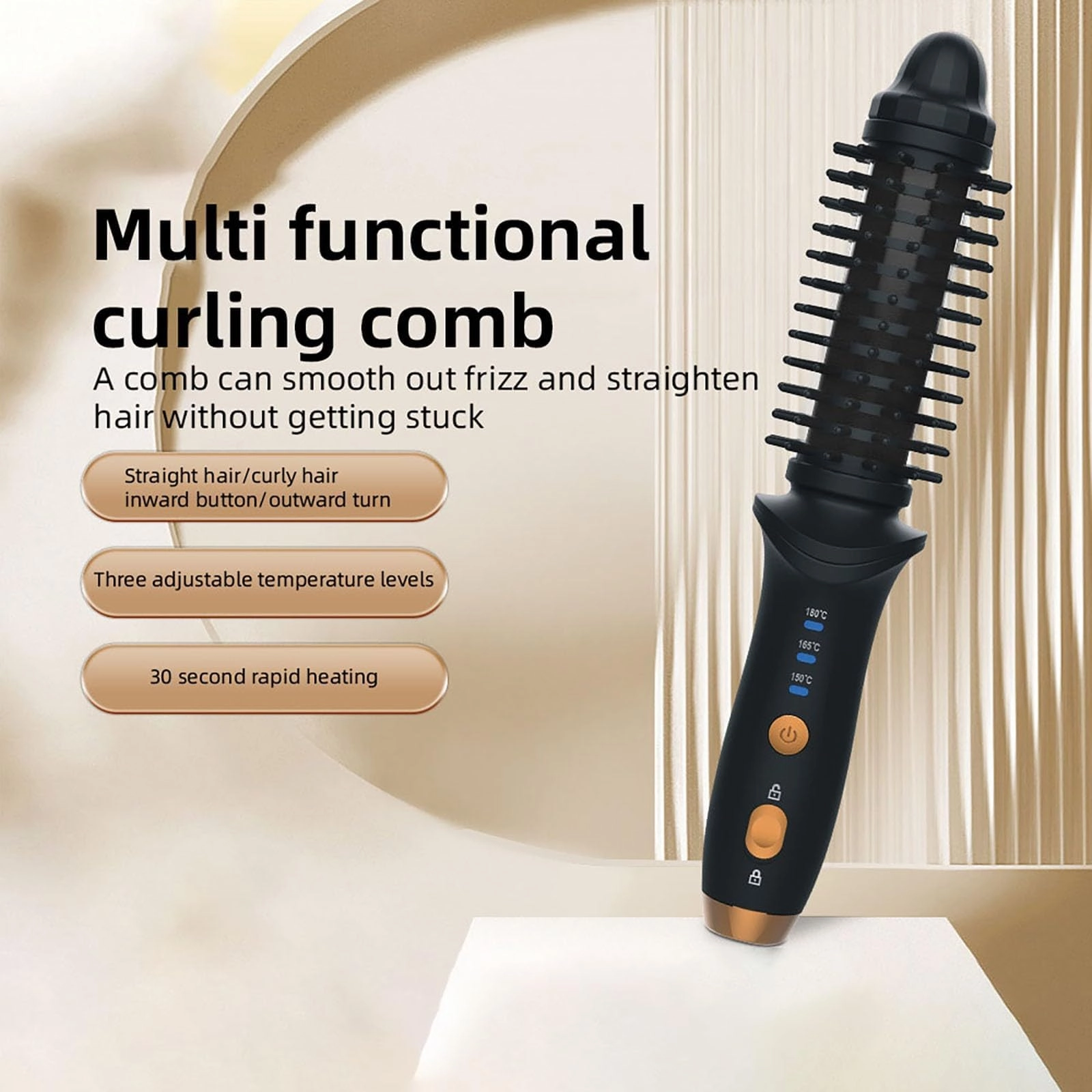 Mini Cordless Heated Round Brush