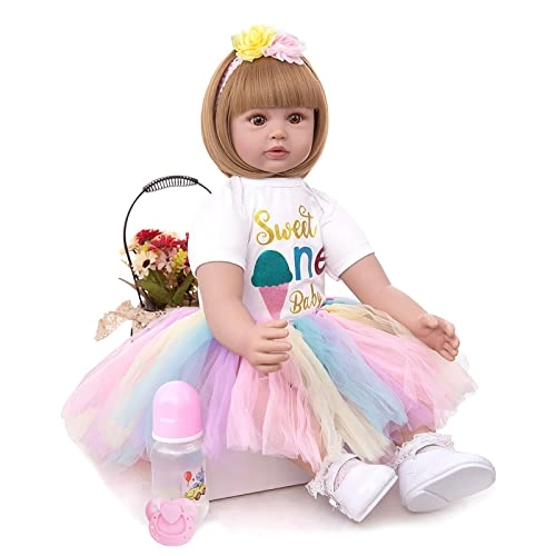 Rebirth Baby Doll - 48cm/58cm Silicone Limbs Cloth Body Panda Clothes Gift Set