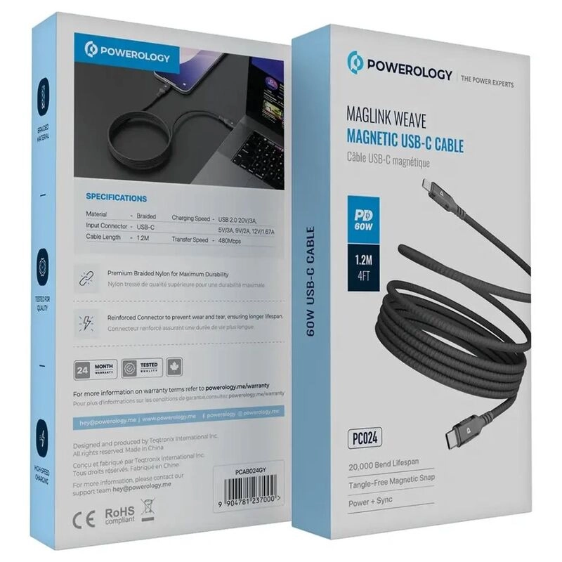 Malinka Cable 60W USB-C to USB-C 1.2m Braided