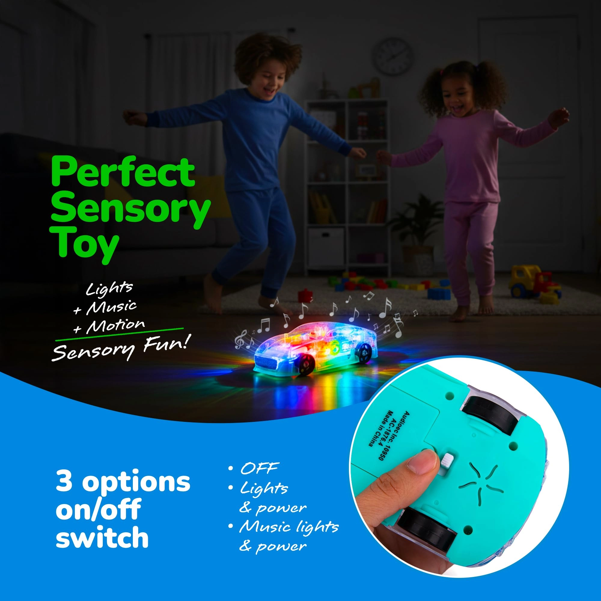 Light Up Transparent Sensory Car - 1PC