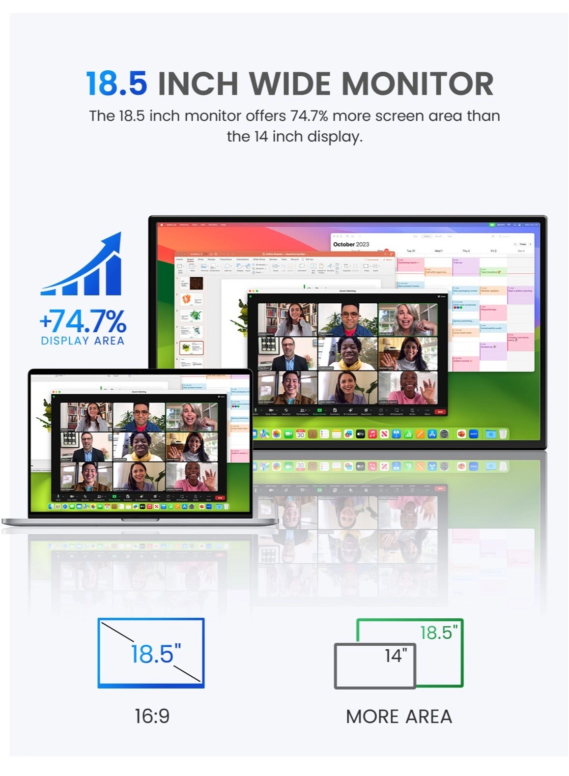 M185E06W - 1920 × 1080 FHD 18.5 inch