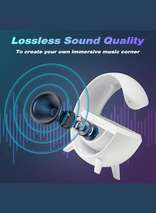 3 in 1 LED Wireless Charging Lamp - white