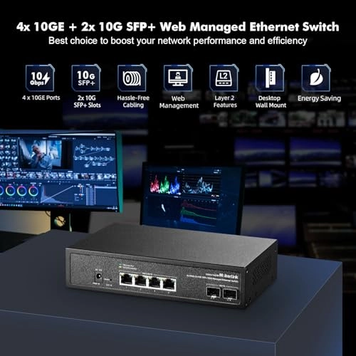4*10G Eth,2*10G SFP Managed - 6-ports