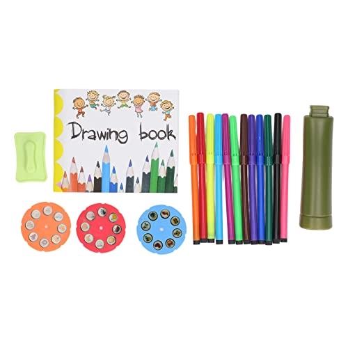 Kids Drawing Projector - 32 Stencils 12 Markers
