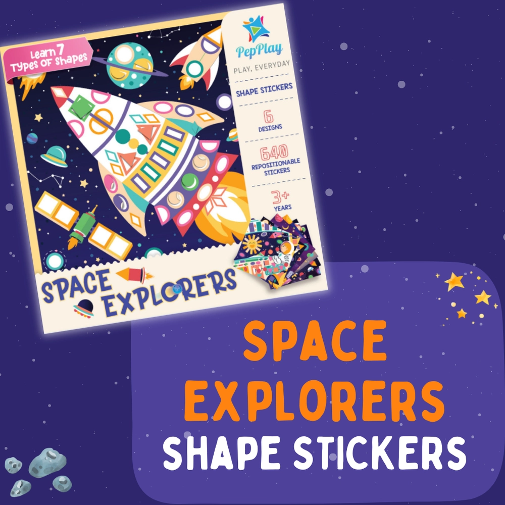 Educational Shape Sticker - Space Explorers - Suitable for 3 years & above