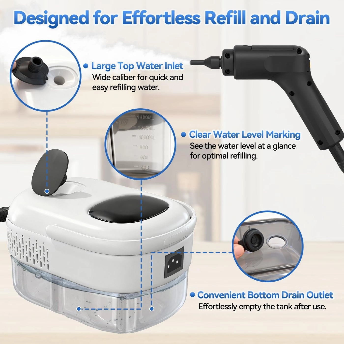 Handheld Steam Cleaner - 1.4L