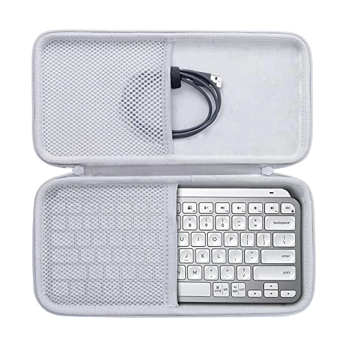 Hard Carrying Case Compatible with Logitech MX Keys Mini - White