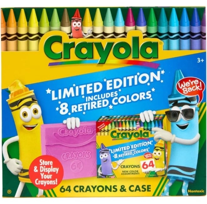 Crayola Limited Edition Crayons - Retired Colors - 64 Pcs