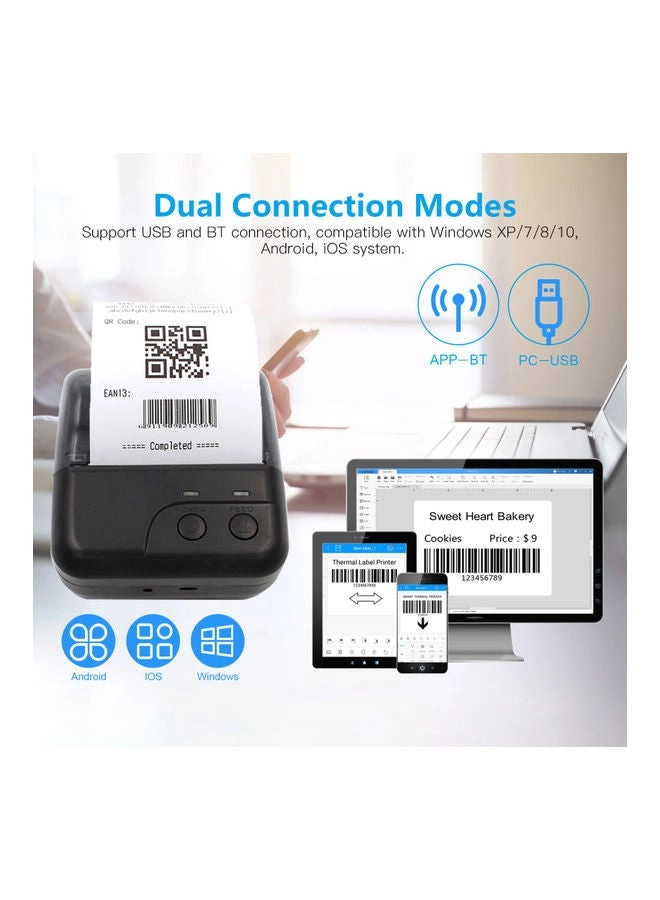 Mini Portable Thermal Wireless Receipt Printer - Thermal 72mm