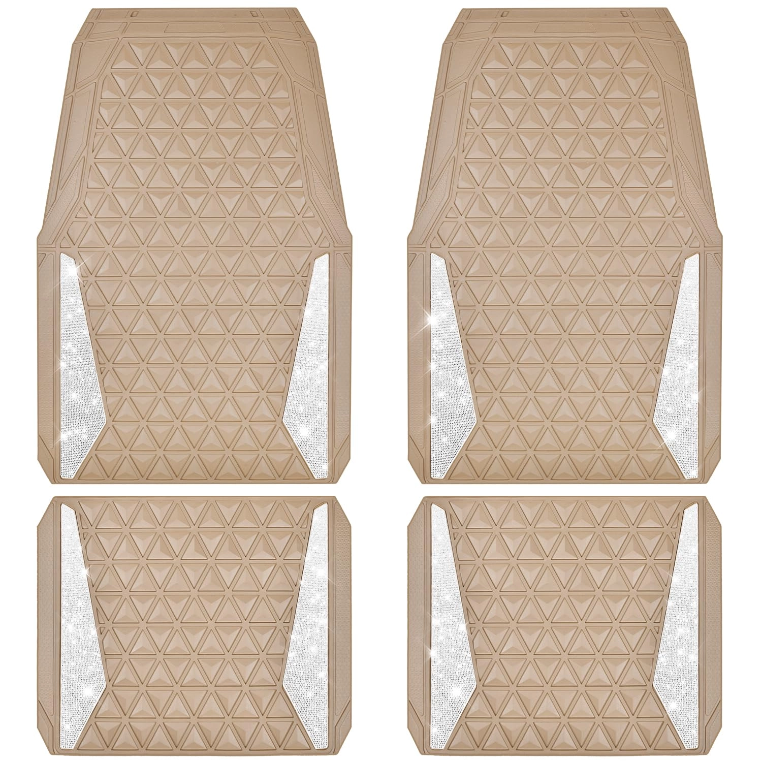 Bling Diamond Car Mats - 4.0 Count Universal Fit