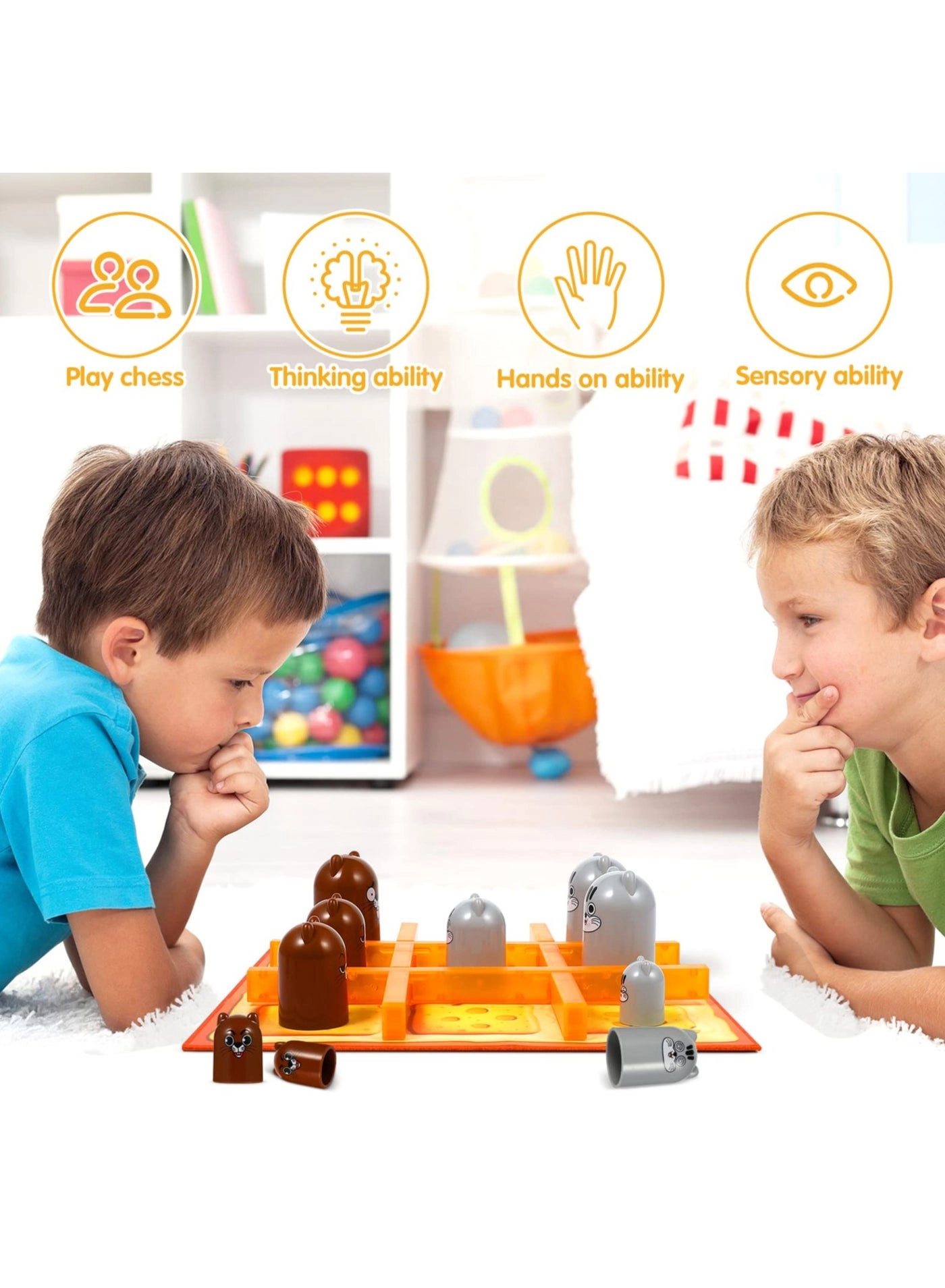 Cartoon Tic tac toe - Stacking Cups Portable Travel Toy