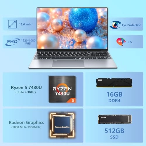Ryzen5-7430U - 15.6'' 512GB 16GB Ryzen 5 7430U