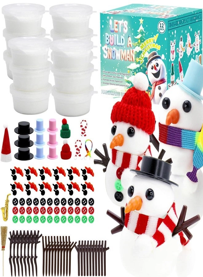 Pseutio Build a Snowman Kit - Christmas Craft DIY 12 Pack