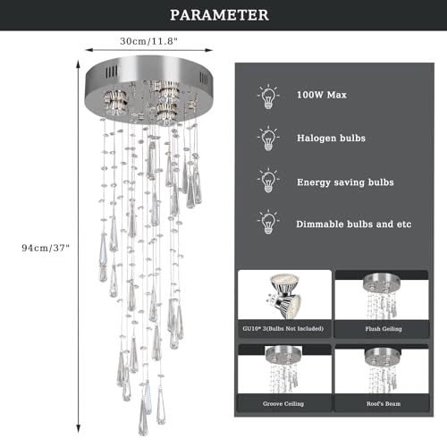 MP092-300 - Modern LED Crystal Chandelier