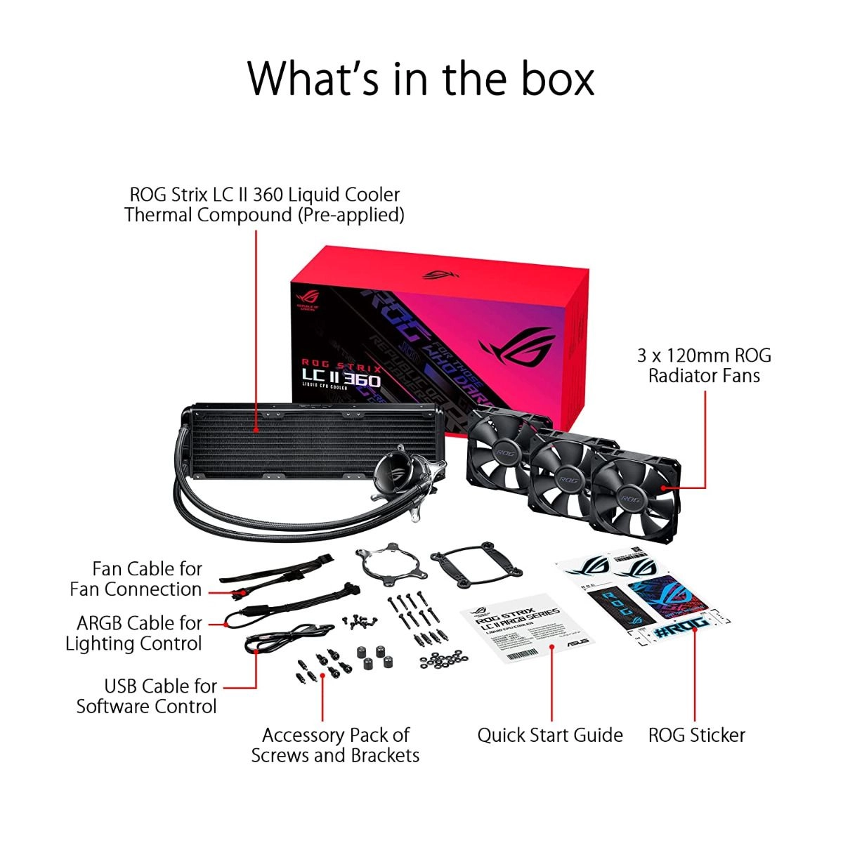 ROG Strix LC 360 - 3 fan(s) 120 millimeter