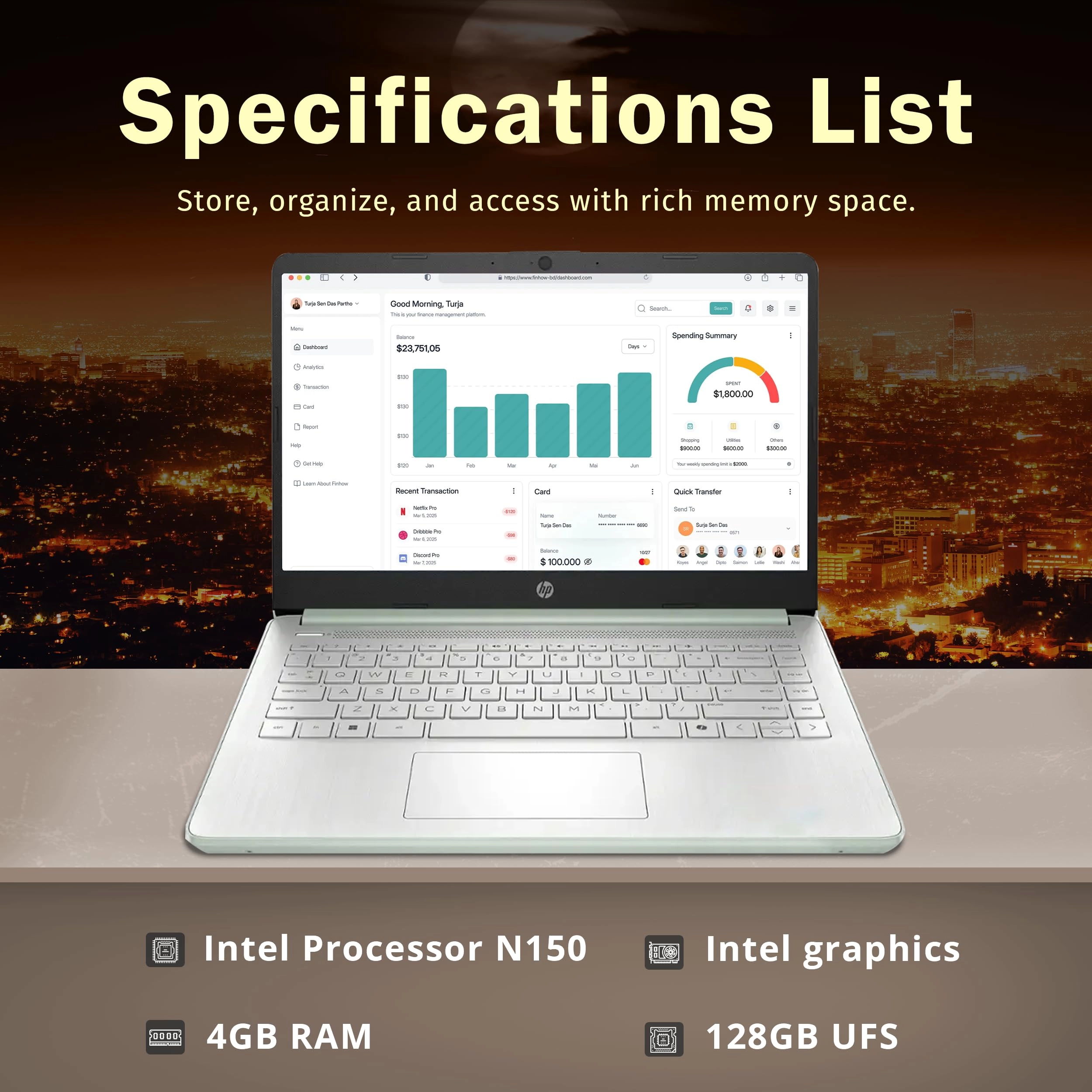 Stream - 14'' N150 4GB DDR4 128GB UFS