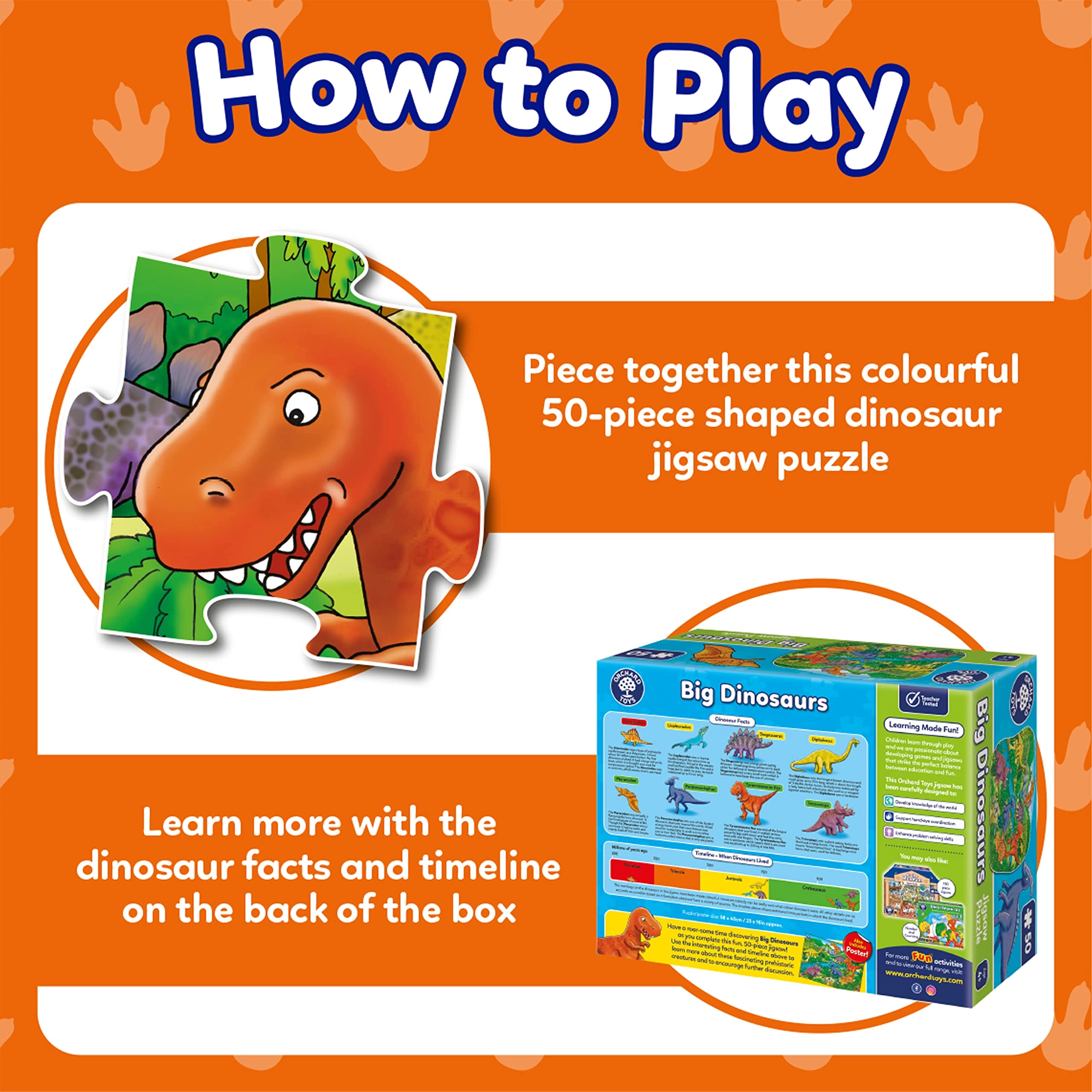 Big Dinosaurs - 4+ 50 pieces
