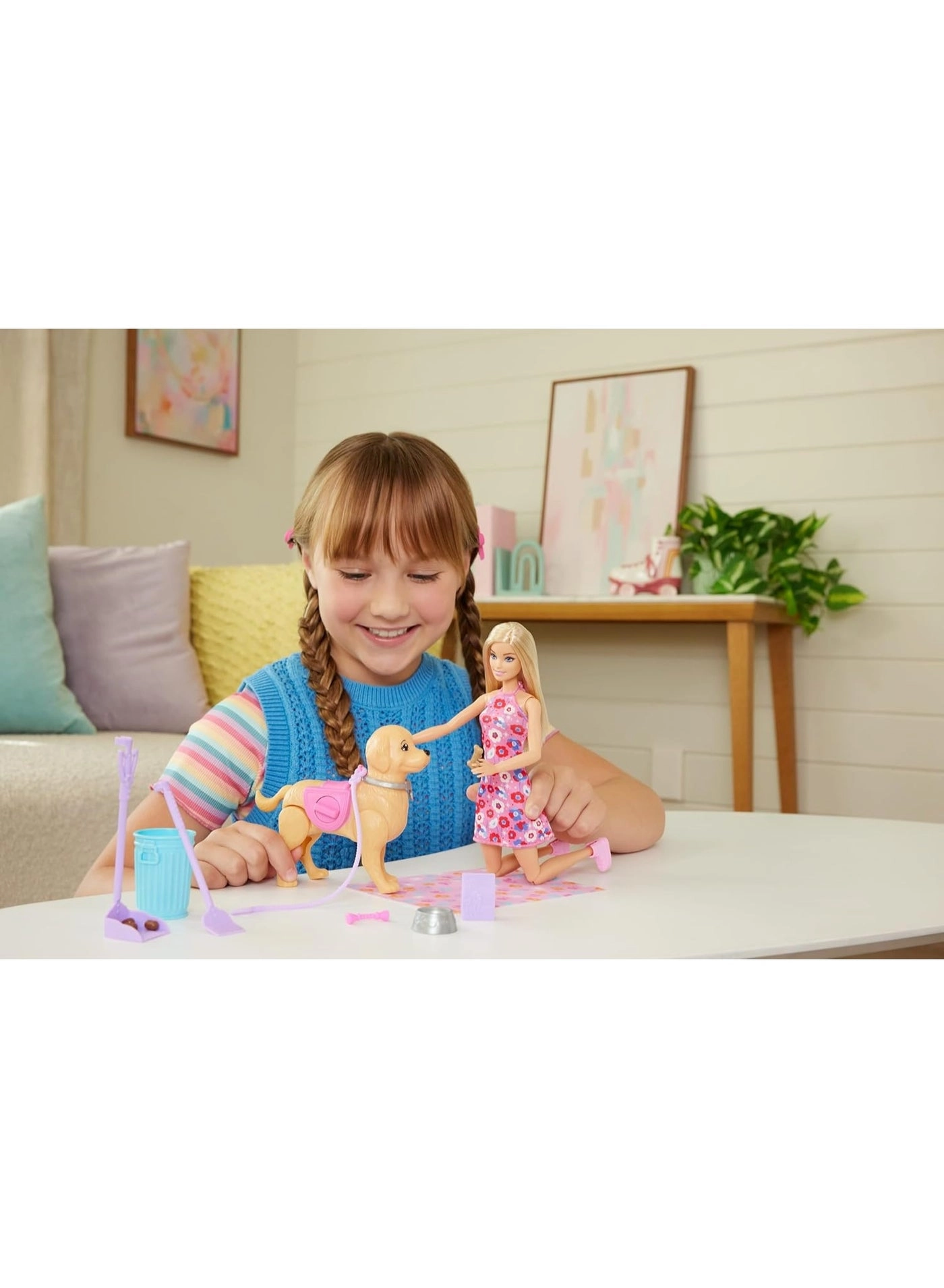 Walk & Potty Pup - walks and goes potty + Malibu Doll