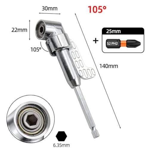 Right Angle Drill Attachment - 105 Degree 2 PCS