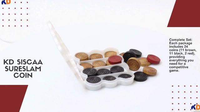 SISCAA Carrom Coin - 24 Coins Rosewood