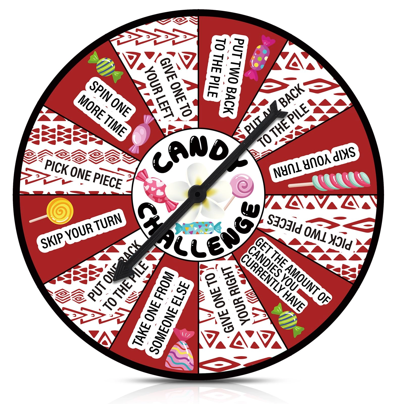 Candy Challenge Game Spinner - English 12 years and up