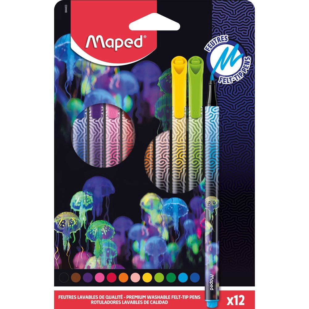 Maped Felt Tips - Set of 12 Deepsea Paradise